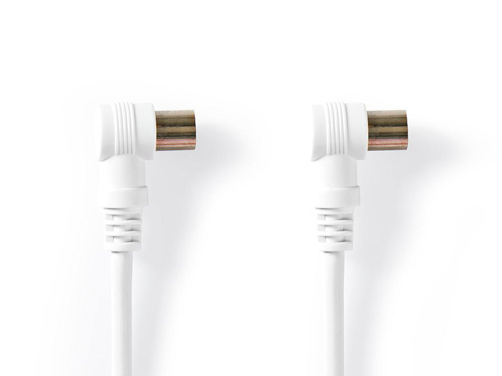 Kabel antenní - účastnická šňůra - 1.5m - bílý úhlový CSGT40100WT15