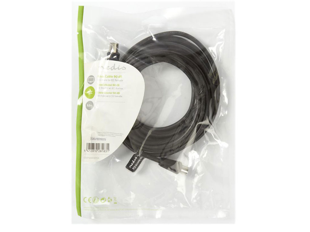 Kabel antenní - účastnická šňůra - 5m - černý CSGP40000BK50