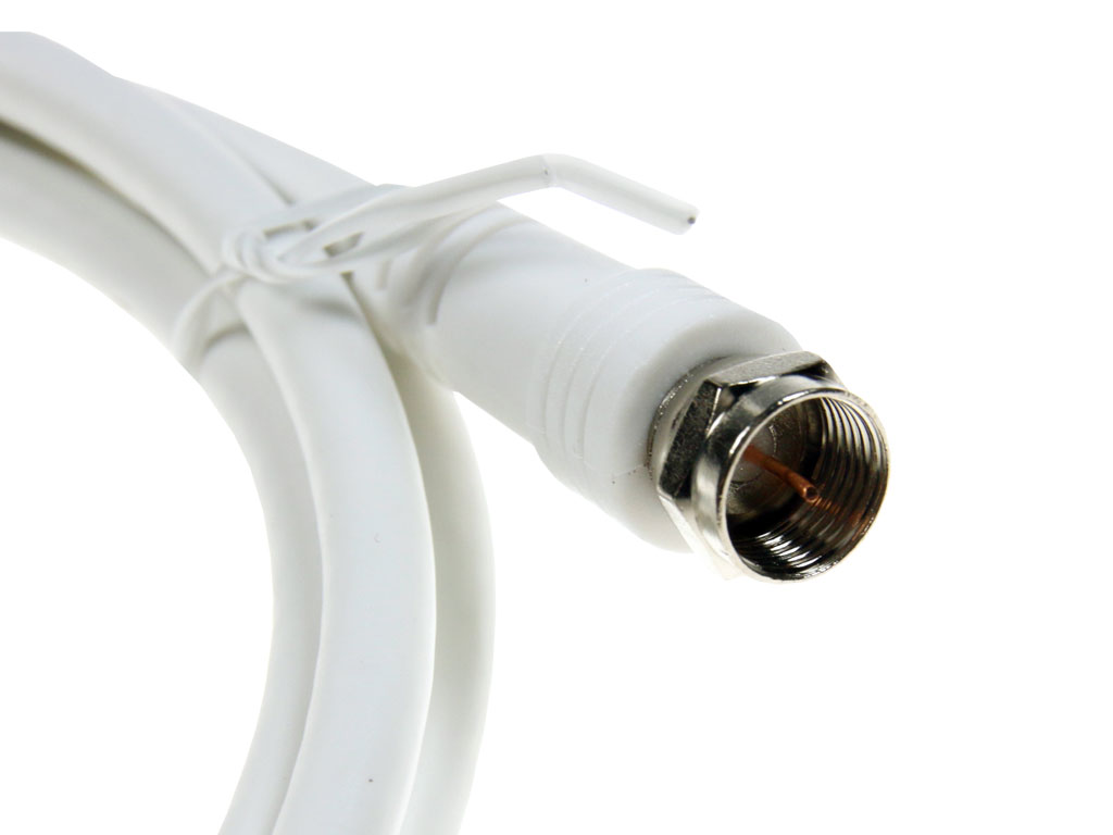 Kabel antenní - účastnická šňůra satelitní SAT- 1.5m - bílý