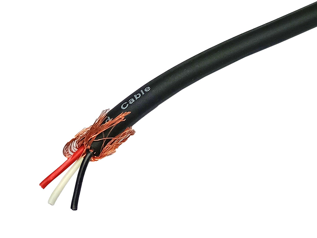 Kabel audio kulatý – metráž, TAS-C115, trojlinka stíněná 3 x 0.14mm2