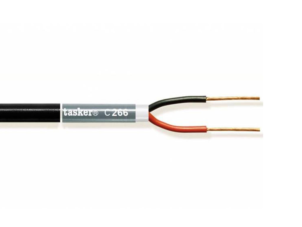 Kabel audio kulatý – metráž, TAS-C266, ohebný, dvojlinka nestíněná 2 x 2.00mm2