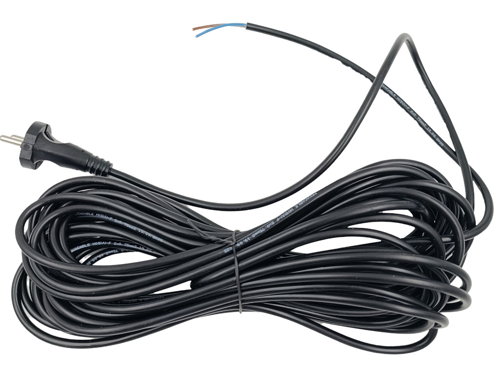 Kabel flexo PVC 2 x 0,75 mm 15m černá