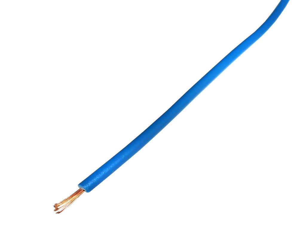 Kabel - metráž, HELUKABEL 29083 Cu licna / lanko H05V-K 1 x 0.5 mm² - barva modrá