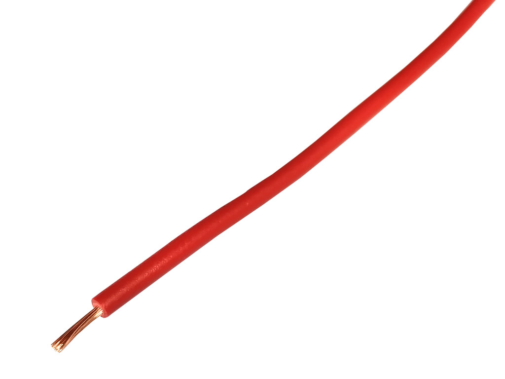 Kabel - metráž, HELUKABEL 29085 Cu licna / lanko H05V-K 1 x 0.5 mm² - barva červená