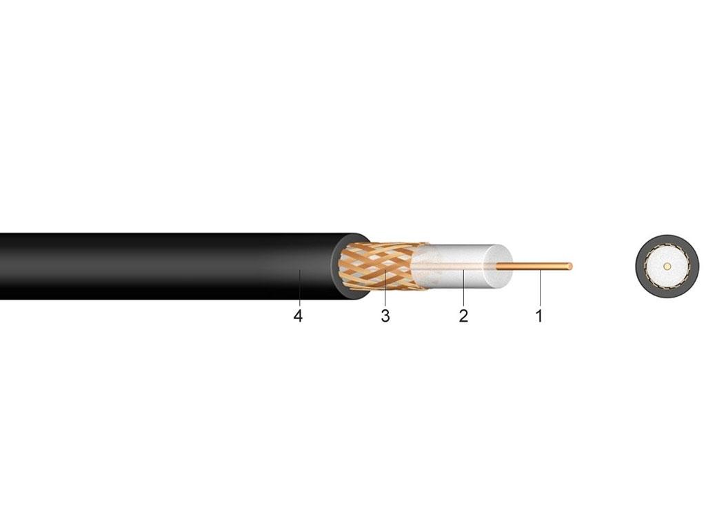 Kabel  - metráž KOAX RG-59 B/U PVC 6,2mm koaxiální kabel 75 Ohm