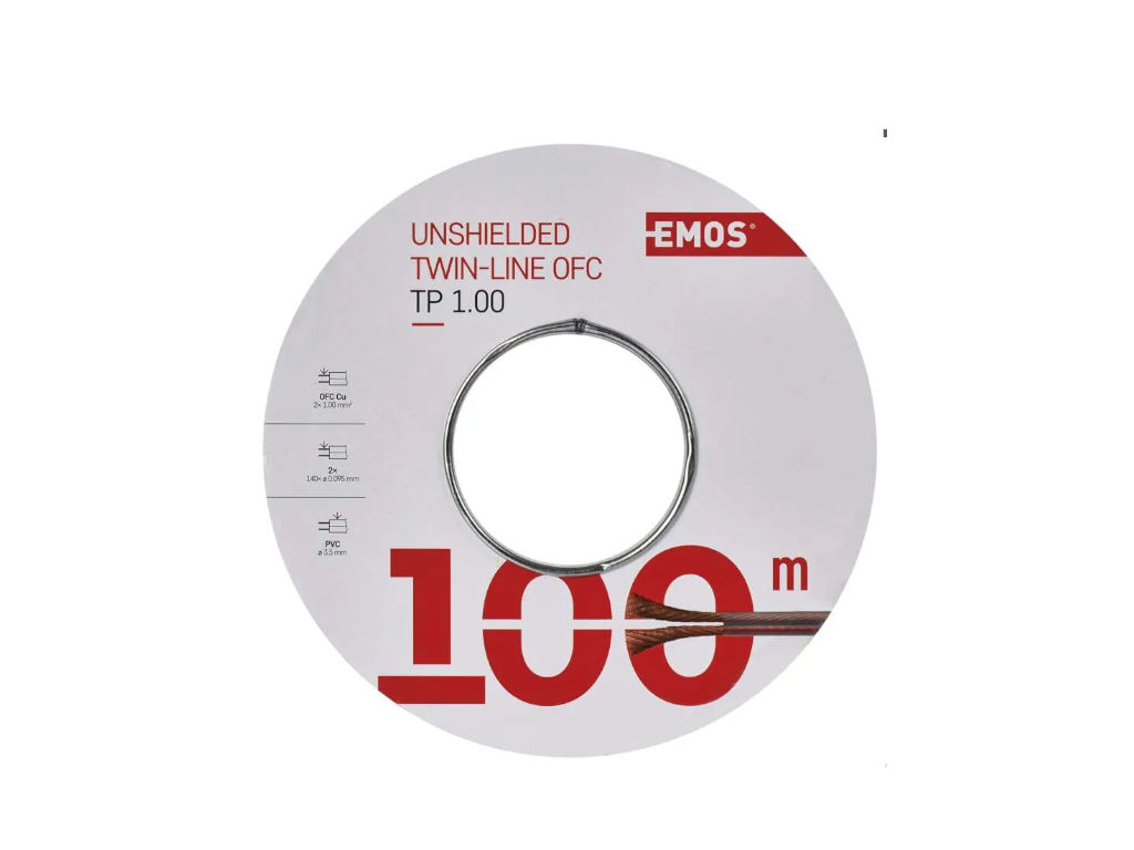 Kabel  - metráž dvojlinka 2 x 1.0 mm - OFC CU vodiče