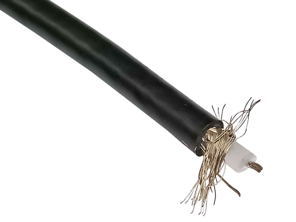 Kabel - metráž, koaxiální kabel RG58C/U HELUKABEL, 50 Ohm černý 