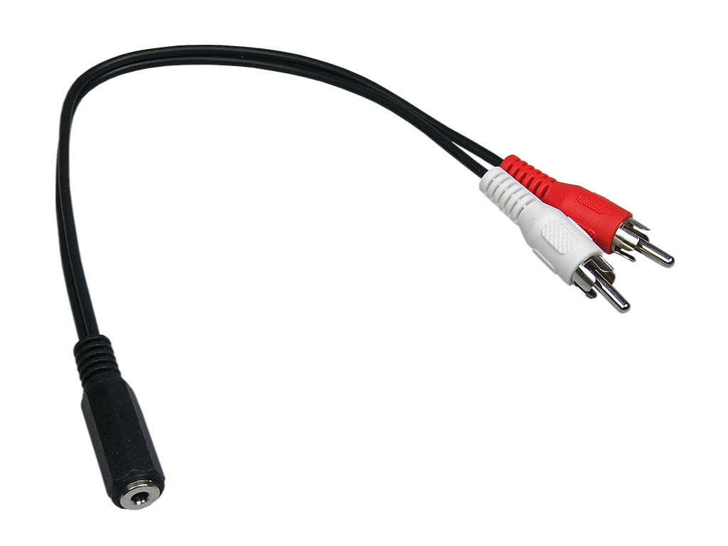 Kabel redukce 2xCINCH Stereo / 3.5mm jack Stereo 0.3m 
