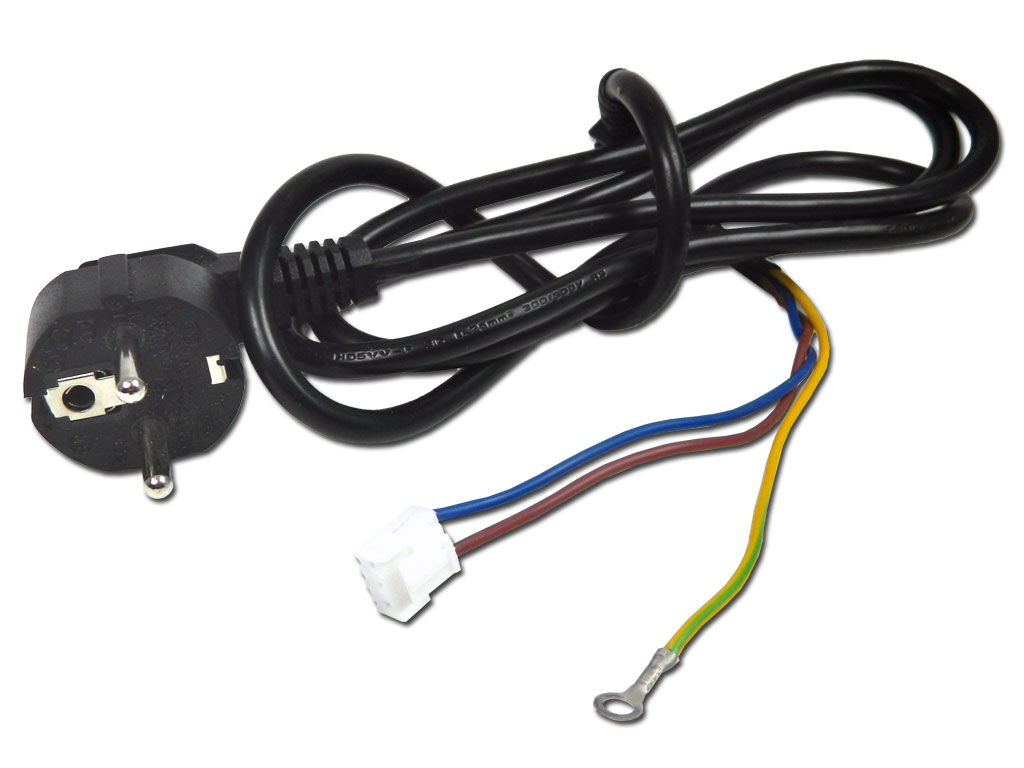 Kabel síťový 1.5m s 3 pinovým konektorem rovný verze 2 - pro LCD a LED TV za sítě 230V 