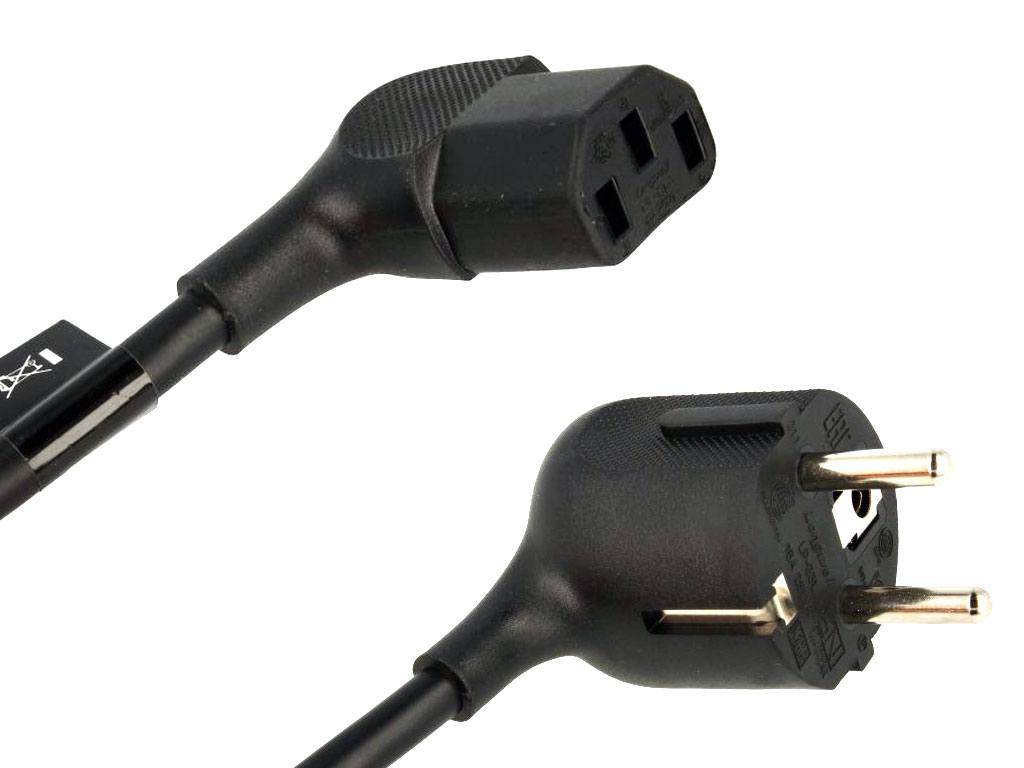 Kabel síťový 1.5m úhlový 3903-001110 Sasmung pro LCD a LED TV LG napájené za sítě 230V