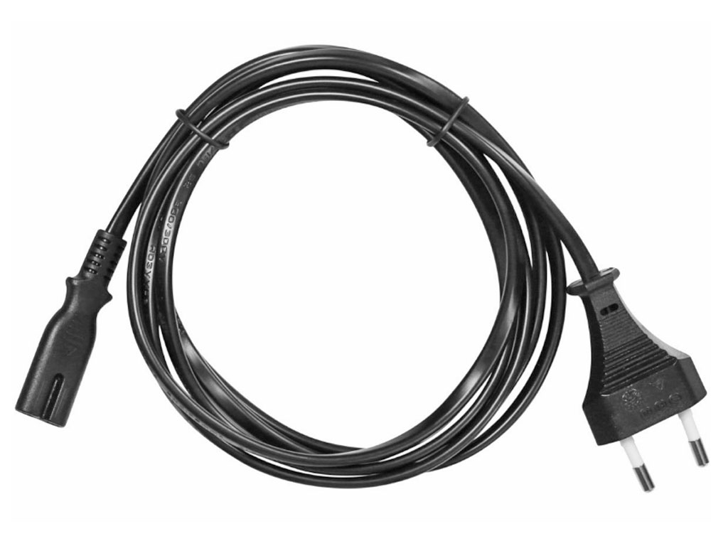 Kabel síťový 40cm - pro radiomagnetofony a běžné malé přístroje napájené ze sítě 230V černý
