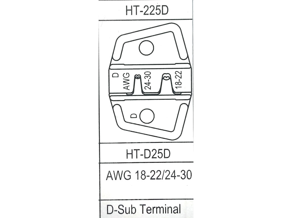 Kleště krimpovací HT-225D, na servokonektory, D-Sub, V35, BLS