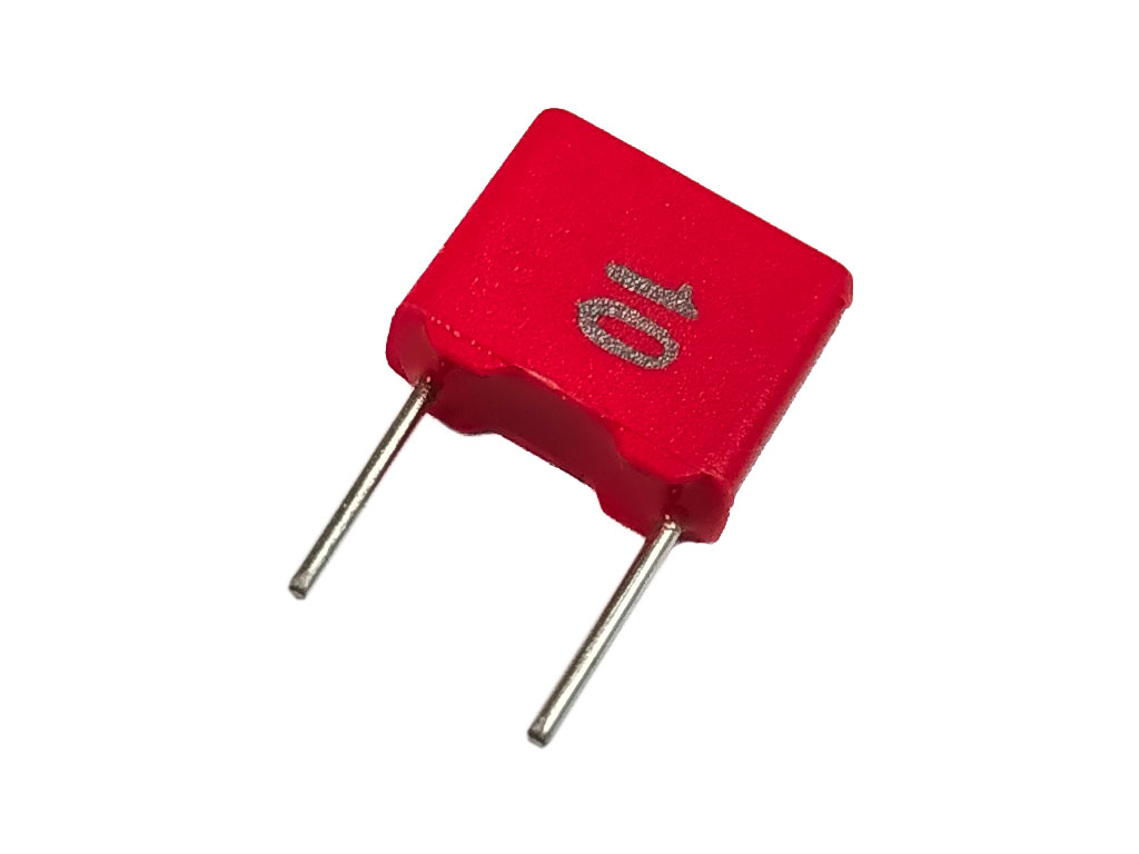 Kondenzátor fóliový 100nf / 63V AC, 100V DC, MKT, ±10%, polyester ( 104, 104J, 0.100uf ) RM= 5.0mm