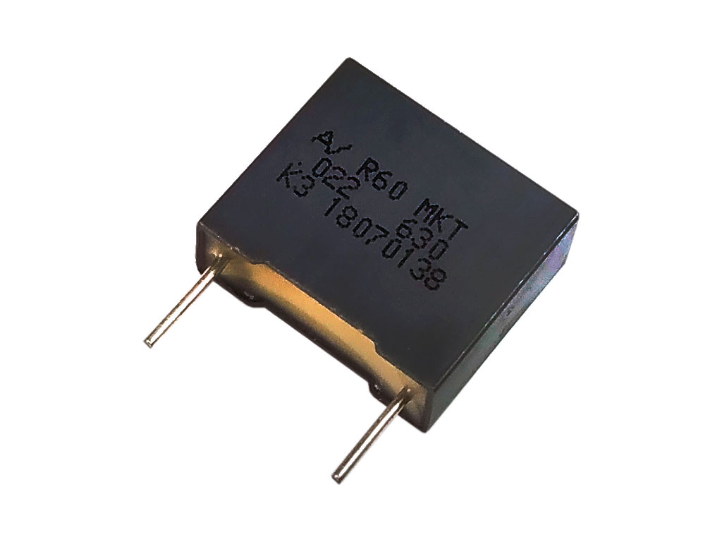 Kondenzátor fóliový 22nf / 220V AC MKT, ±10%, polyester ( 223, 223J, 0.022uf ) RM= 10mm
