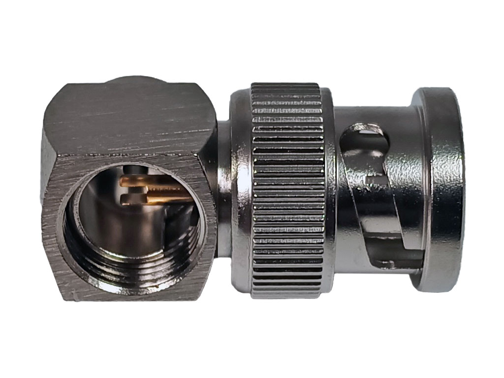 Konektor BNC úhlový 90°C krimpovací na kabel RG316 - samec