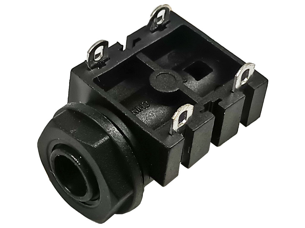 Konektor JACK 6.3mm mono, NYS 2122 samice do panelu, letovací