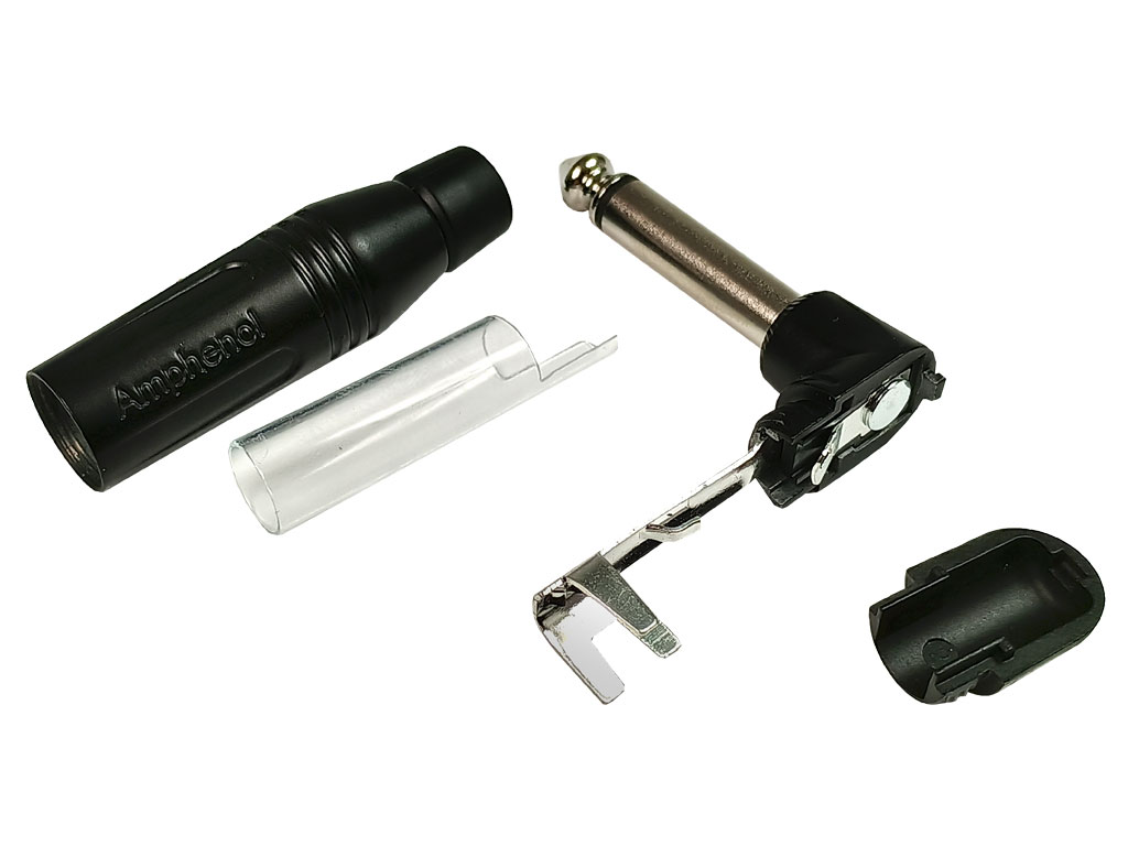 Konektor JACK 6.3mm mono - zástrčka kabelová úhlová 90°, AMPHENOL