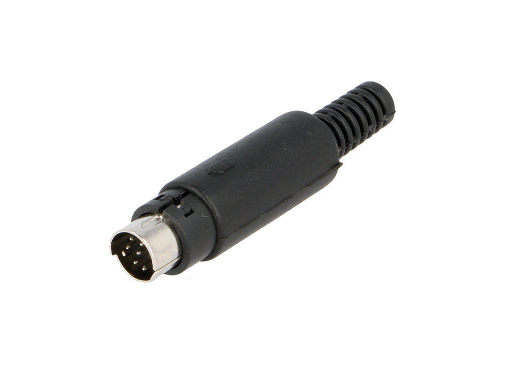 Konektor Mini DIN 8 pin vidlice / samec na kabel