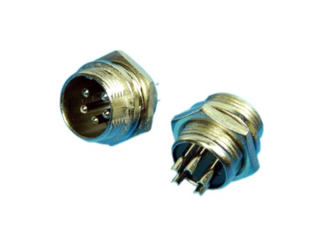 Konektor mikrofonní DIN panelový samec 5 pinů MIC335