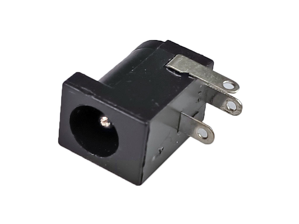 Konektor napájecí 5.5 x 2.5mm - do plošného spoje, úhlový 90°, pájecí