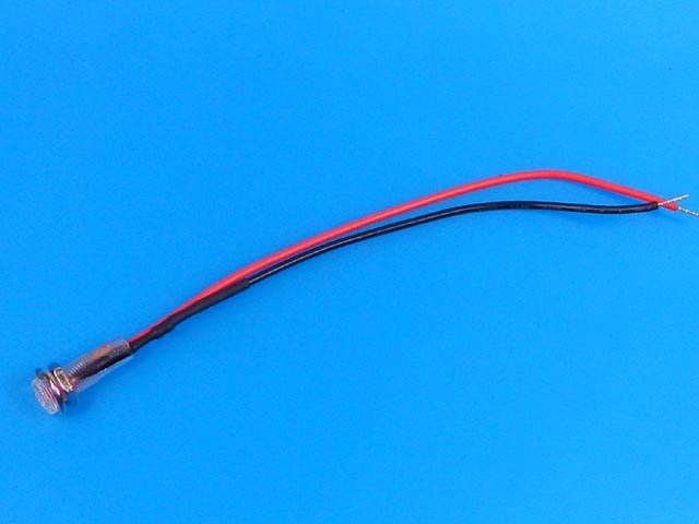Kontrolka LED plochá - červená 12V