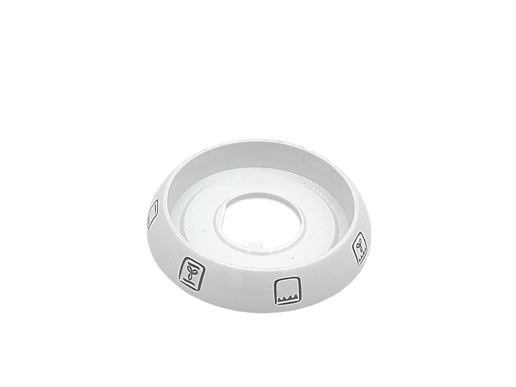 Kroužek knoflíku přepínače funkcí trouby na sporák Mora, Gorenje 850438, bílý