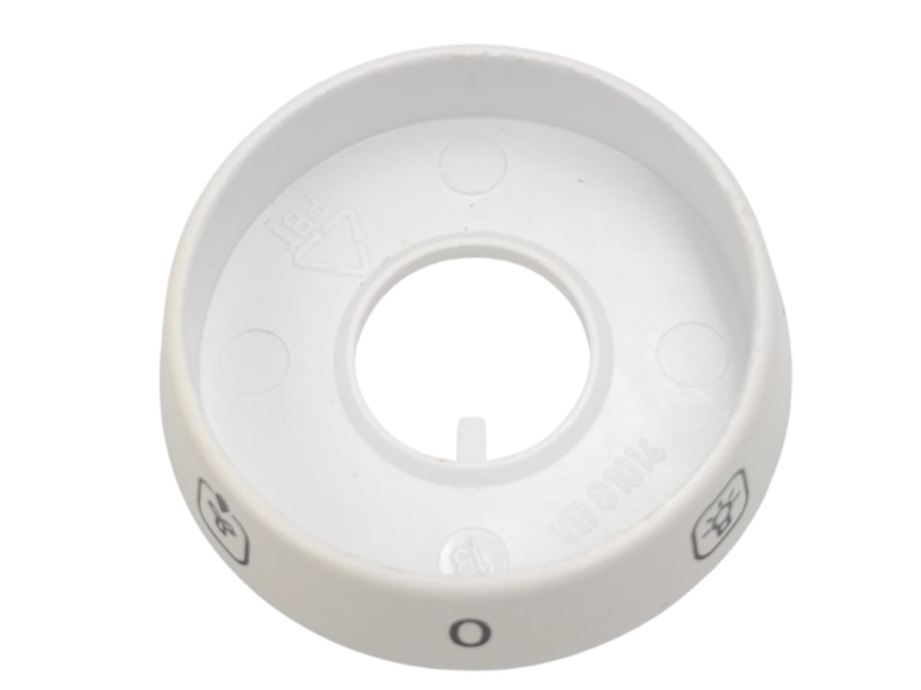Kroužek přepínače funkcí trouby pod knoflik na sporák Mora 2460, Gorenje 850101, bílý