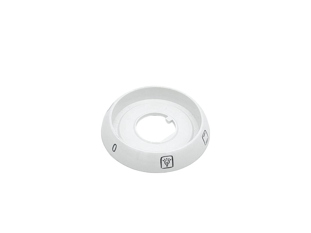 Kroužek přepínače funkcí trouby pod knoflik na sporák Mora, Gorenje 850437, 148295, bílý 