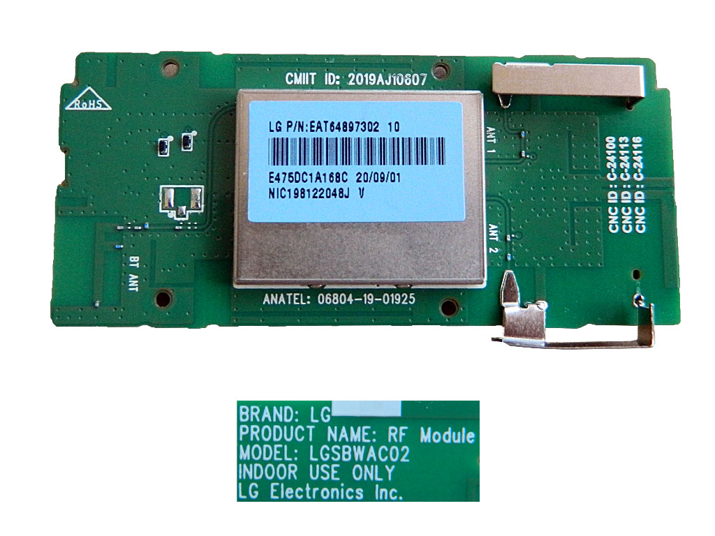 LCD LED modul WiFi / Bluetooth LG EAT64897302 / LG - network-WIFI module LGSBWAC02