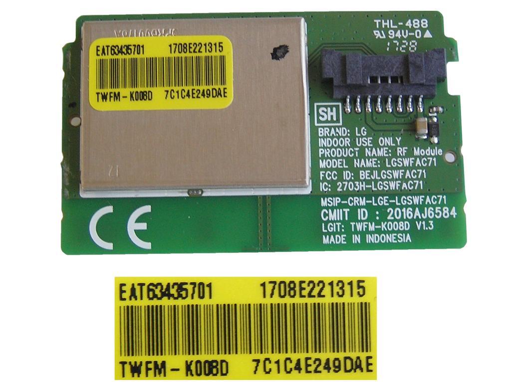 LCD LED modul WiFi LG EAT63435701 / LG - network-WIFI module LGSWAC71 / TWFM-K008D