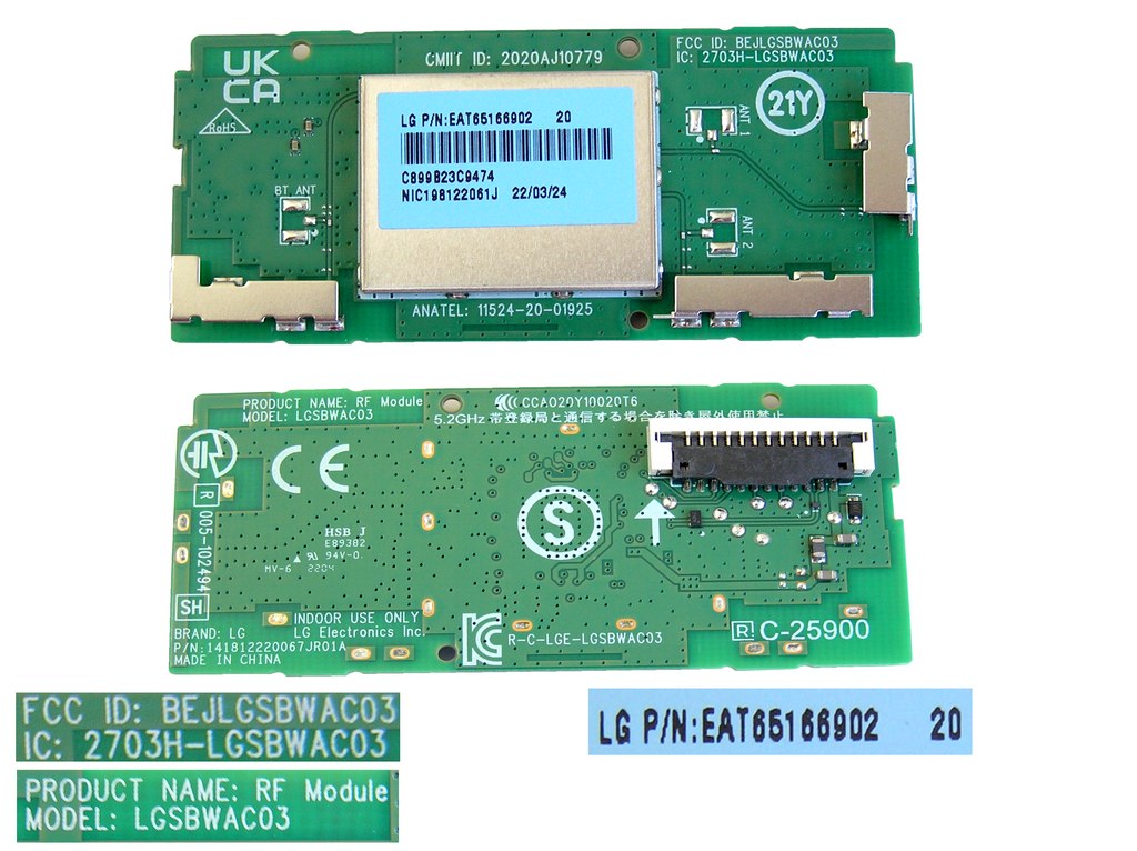 LCD LED modul WiFi LG EAT65166902 / LG - network-WIFI module LGSBWAC03 / 141812220067JR01A