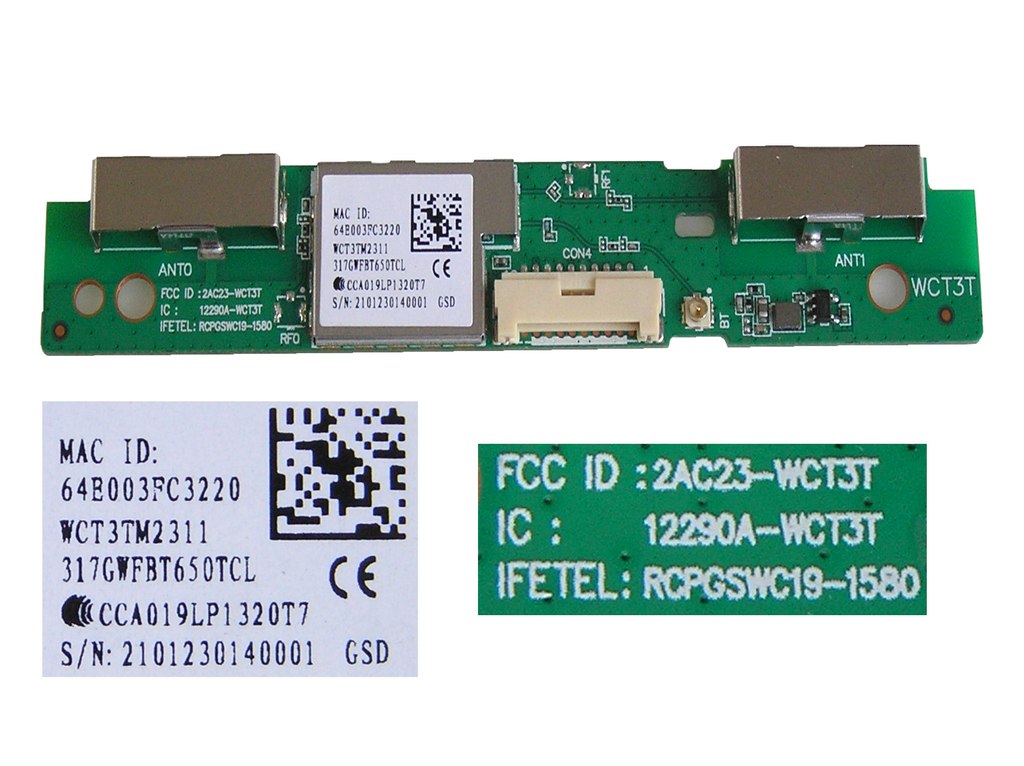 LCD LED modul WiFi Philips RCPGSWC19-1580 / Philips - network-WIFI module WCT3TM2311 / 317GWFBT650TCL / 996597001247