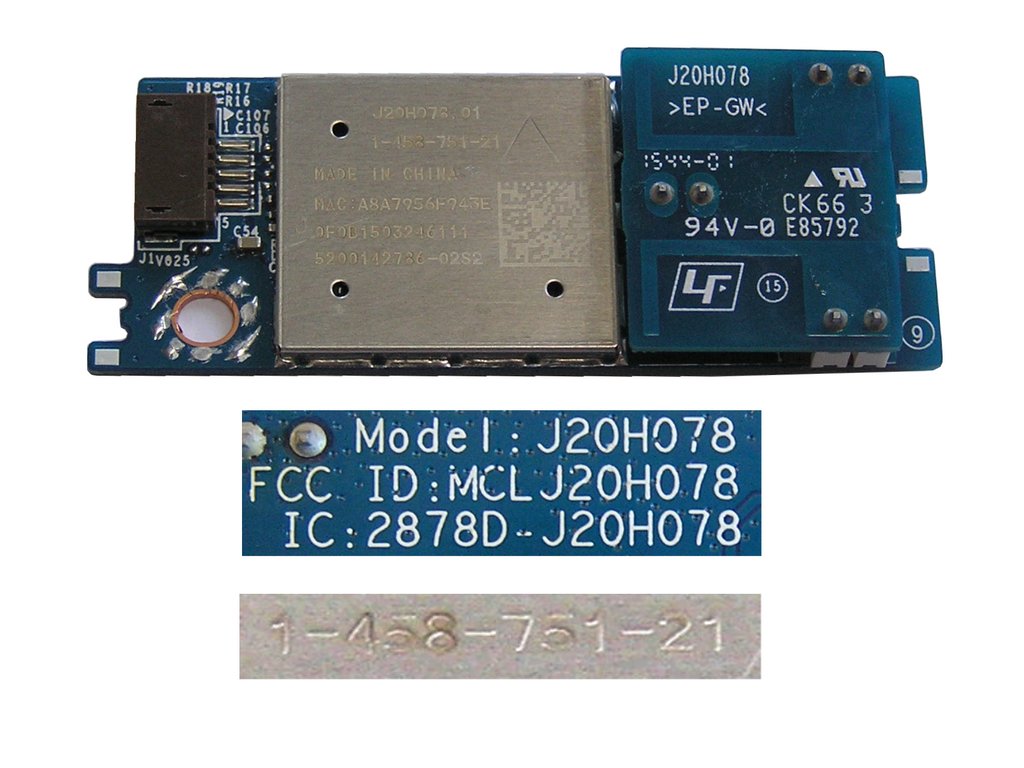 LCD LED modul WiFi  Sony 1-458-751-11 / Sony network WIFI module J20H078.01