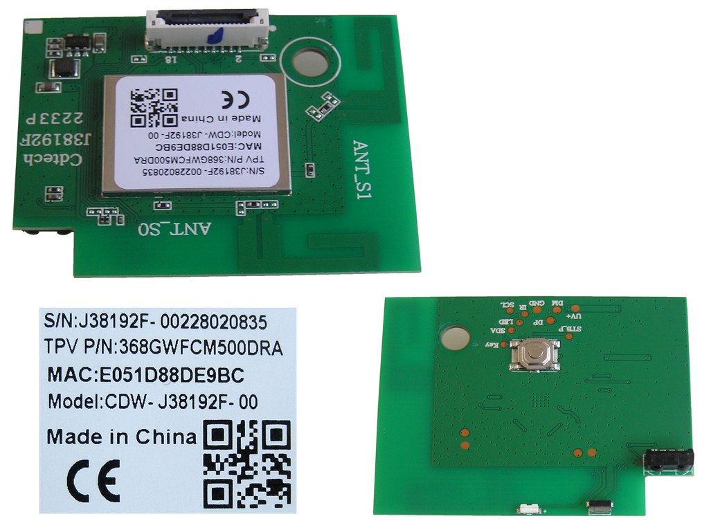 LCD LED modul ovládání a WiFi Philips J38192F / Philips - network-WIFI module 368GWFCM500DRA / CDW-J38192F / 996592202688