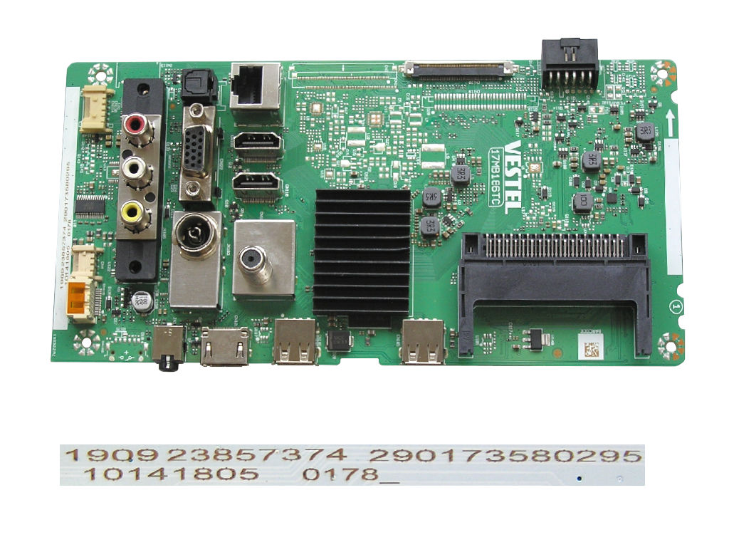 LCD LED modul základní deska 17MB186TC / Main board assy Vestel  23857374  VOX 43VAF550B