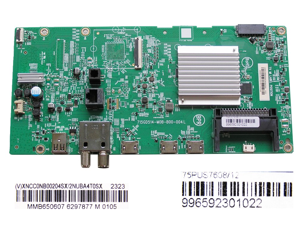 LCD LED modul základní deska Philips 75PUS7608/12  XNCC0NB00204SX/2NUBA4T0SX / Main board assy 715GD514-M0B-B00-004L / 996592301022