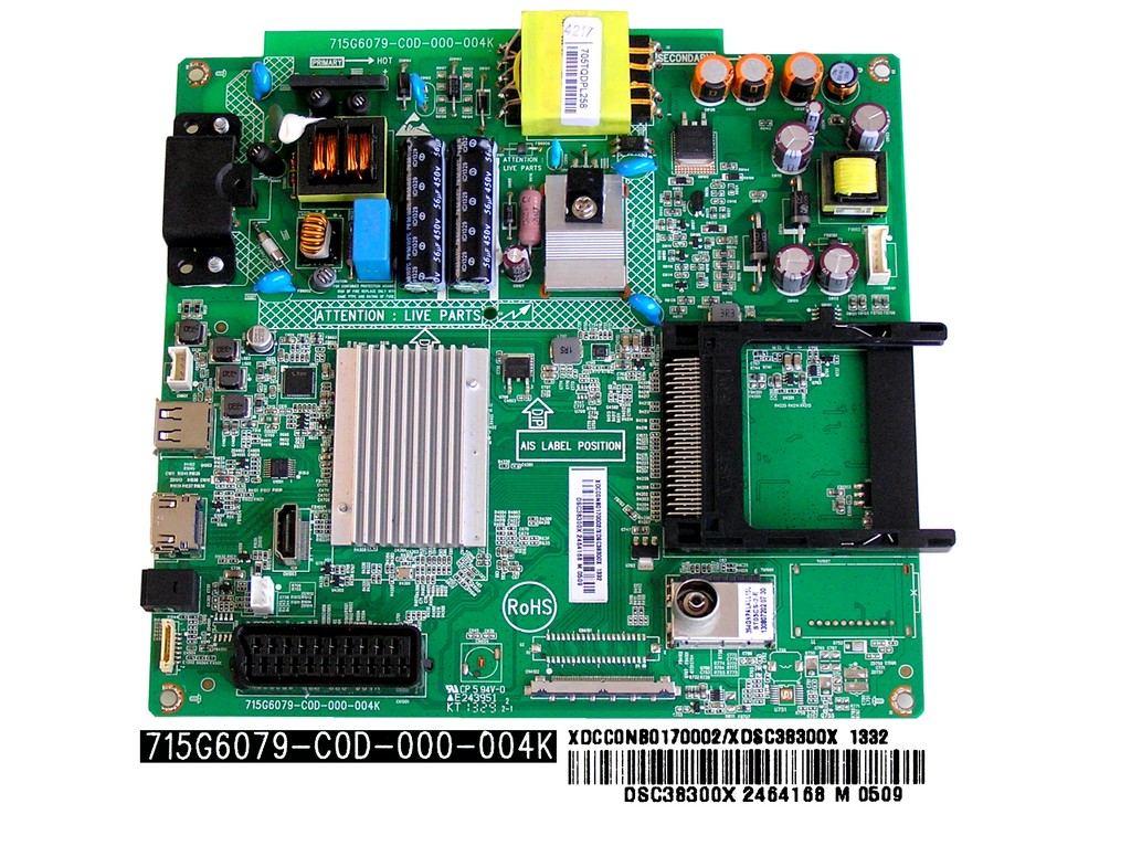 LCD LED modul základní deska Philips XDCC0NB0170002/XDSC38300X / Main board assy 715G6079-C0D-000-004K / 705TQDPL258