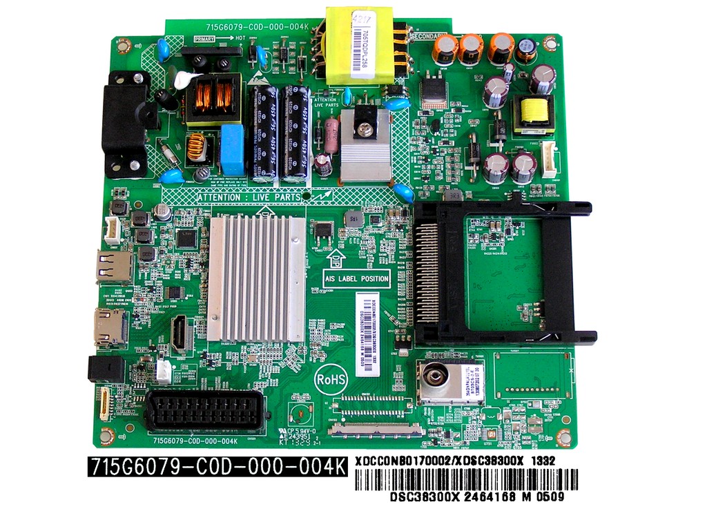 LCD LED modul základní deska Philips XDCC0NB0170002/XDSC38300X / Main board assy 715G6079-C0D-000-004K / 705TQDPL258