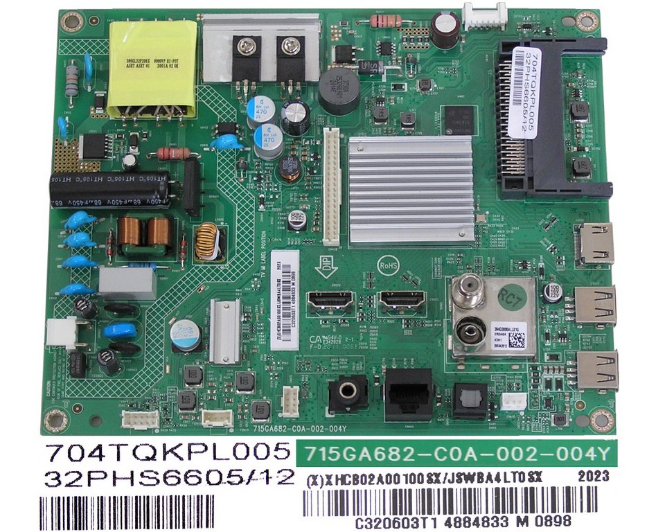LCD LED modul základní deska Philips XHCB02A00100SX/JSWBA4LT0SX  / Main board assy 715GA682-C0A-002-004Y / 704TQKPL005