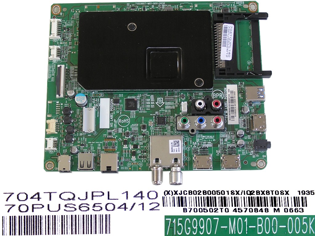 LCD LED modul základní deska Philips XJCB02B00501SX/IQ2BX8T0SX / XJCB02B00502SX/IQ2BX8T0SX / Main board assy 715G9907-M01-B00-005K / 704TQJPL140