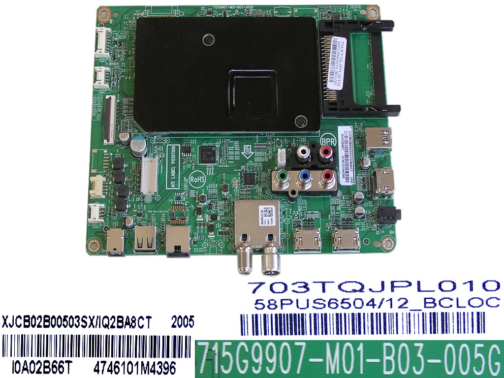 LCD LED modul základní deska Philips XJCB02B00503SX/IQ2BA8CT / XJCB02B00502SX/IQ2BA8CT / Main board assy 715G9907-M01-B03-005G / 715G9907-M01-B00-005G / 703TQJPL010