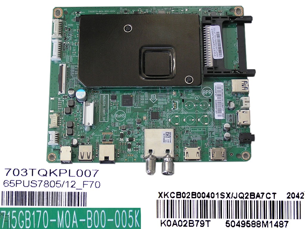 LCD LED modul základní deska Philips XKCB02B00401SX/JQ2BA7CT / Main board assy 715GB170-M0A-B00-005K/ 715GB170-M0A-B00-005Y/ 715GB170-M0A-B00-005G / 703TQKPL007
