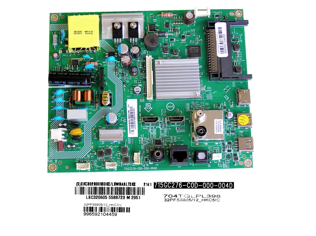 LCD LED modul základní deska Philips XKCB02B00503SX/LSWB6LT0SX / Main board assy 715GC276 - C0D - 000 - 004D / 704TQLPL398