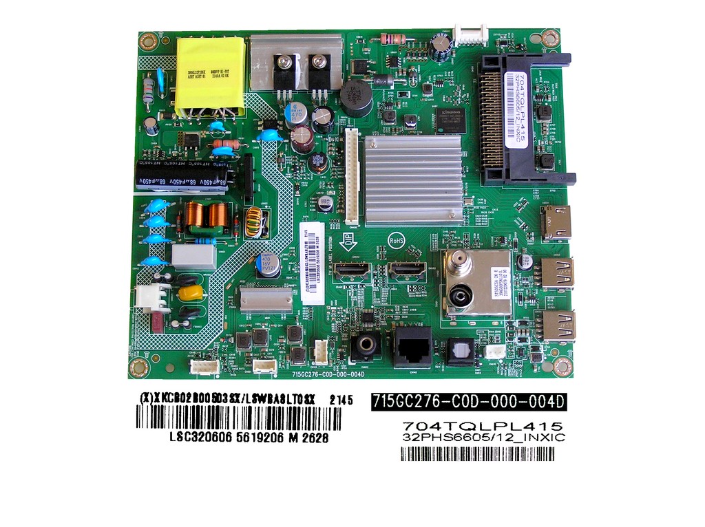 LCD LED modul základní deska Philips XKCB02B00503SX/LSWBA8LT0SX / Main board assy 715GC276-C0D-000-004D/ 704TQLPL415