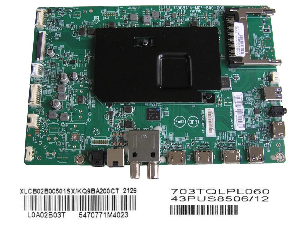 LCD LED modul základní deska Philips XLCB02B00501SX/KQ9BA200CT / Main board assy 715GB414 - M0F - B00 - 006G / 703TQLPL060