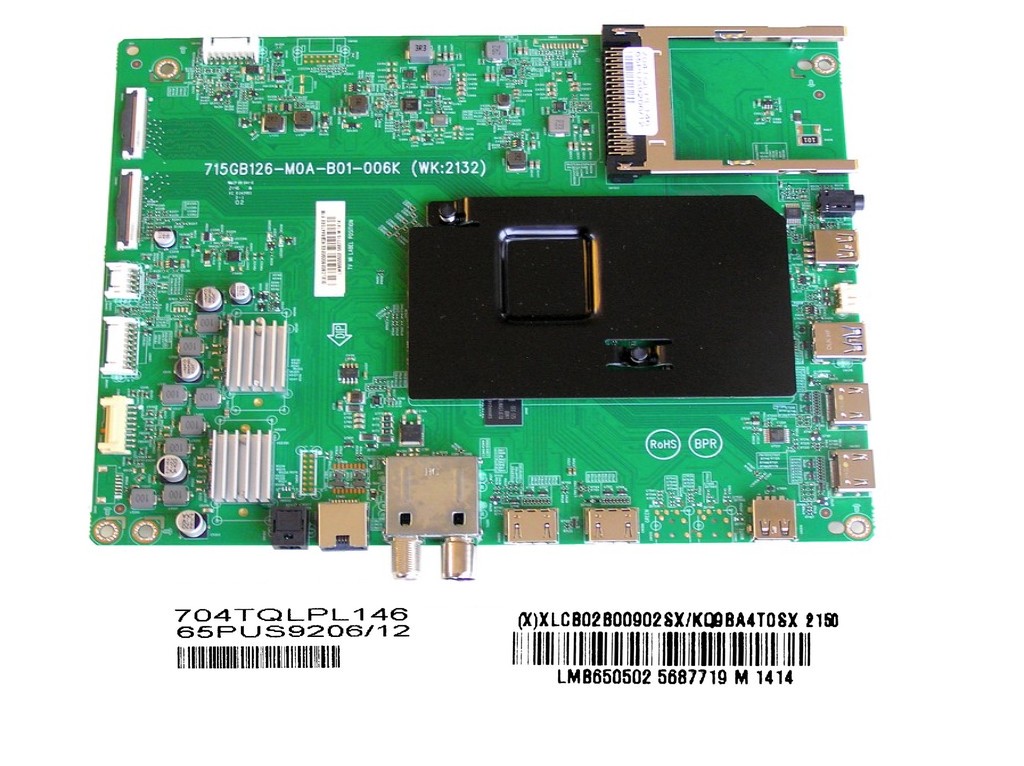 LCD LED modul základní deska Philips XLCB02B00902SX/KQ9BA4T0SX / Main board assy 715GB126-M0A-B01-006K / 704TQLPL146