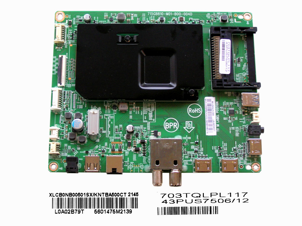 LCD LED modul základní deska Philips XLCB0NB00501SX/KNTBA500CT / Main board assy 715GB810 - M01 - B00 - 004D / 703TQLPL117