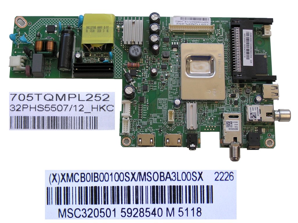 LCD LED modul základní deska Philips XMCB0IB00100SX/MS0BA3L00SX/ Main board assy 715GC860-C0C-000-004D / 705TQMPL252