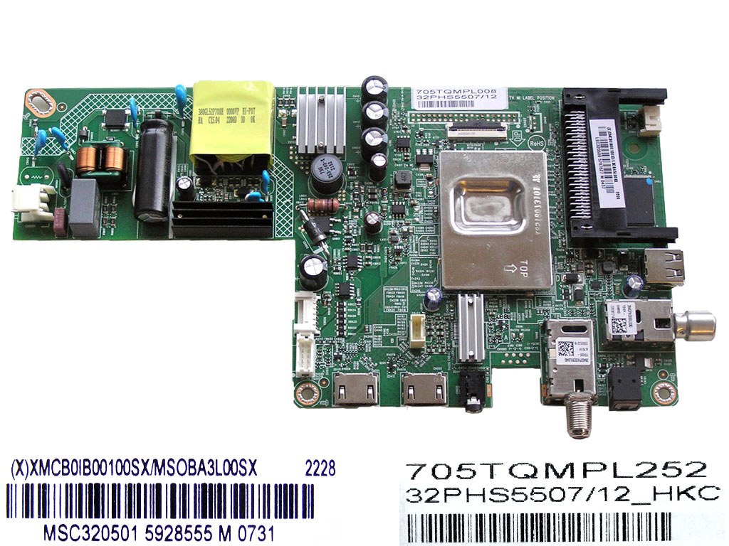 LCD LED modul základní deska Philips XMCB0IB00100SX/MSOBA3L00SX / Main board assy 715GC860-C0C-000-004D / 705TQMP252