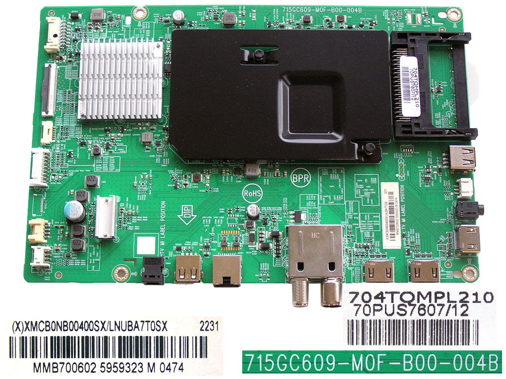LCD LED modul základní deska Philips XMCB0NB00400SX/LNUBA7T0SX / Main board assy 715GC609 - M0F - B00 - 004B / 704TQMPL210